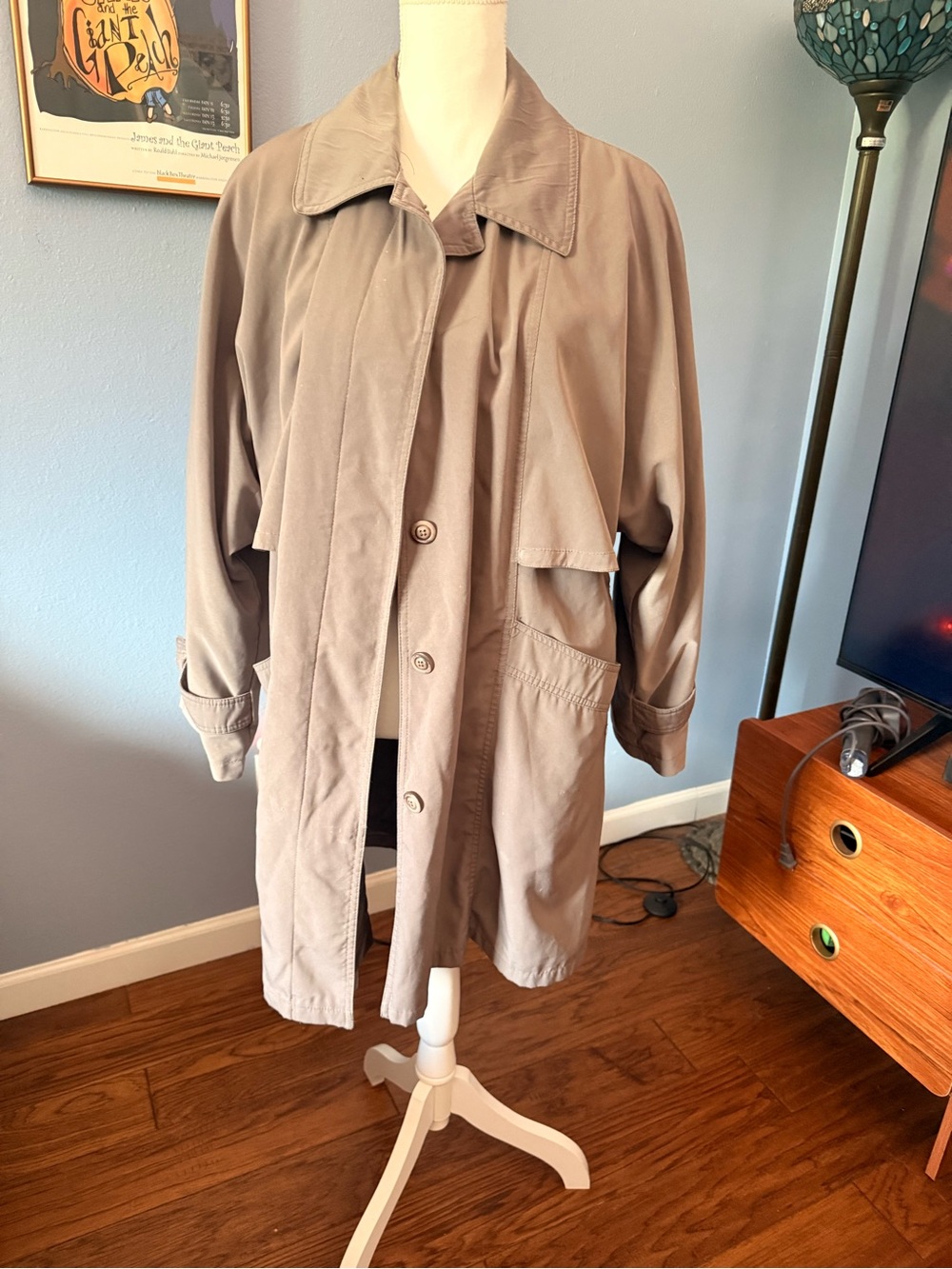 Utex Taupe Lightweight Trench Coat